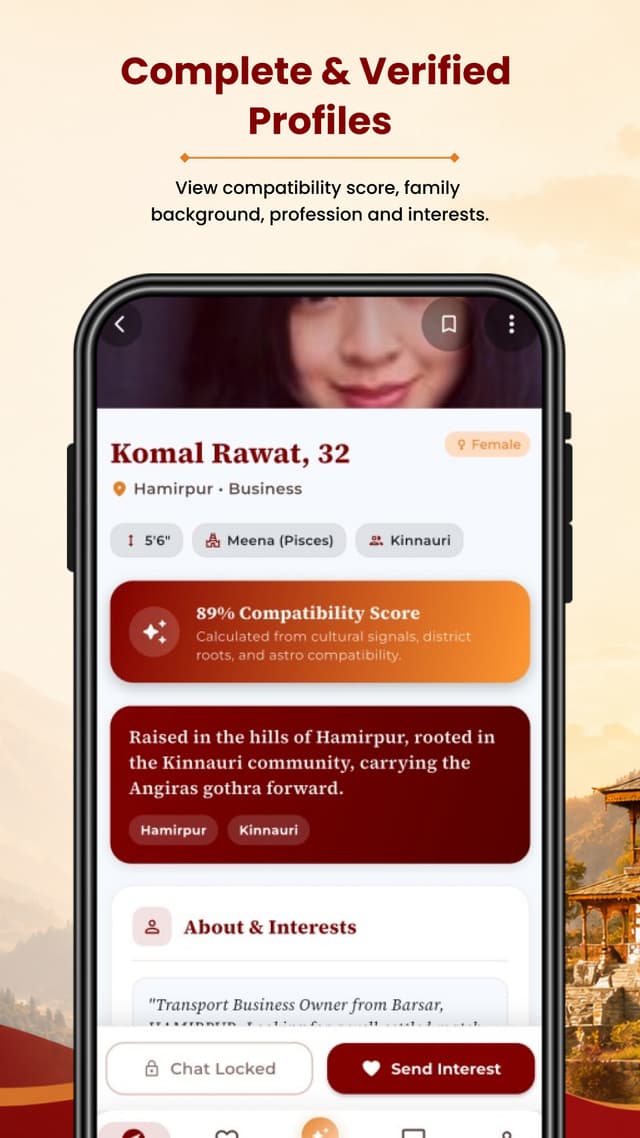 Himachali Match Mobile App Screen